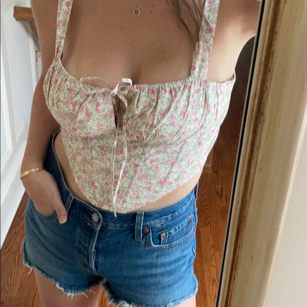 Corset zip top